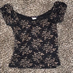 Black and gold crop top